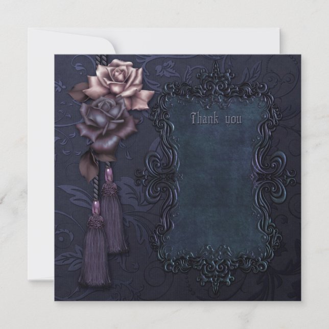 Dunkle gotische danken Ihnen zu kardieren Dankeskarte (Vorderseite)