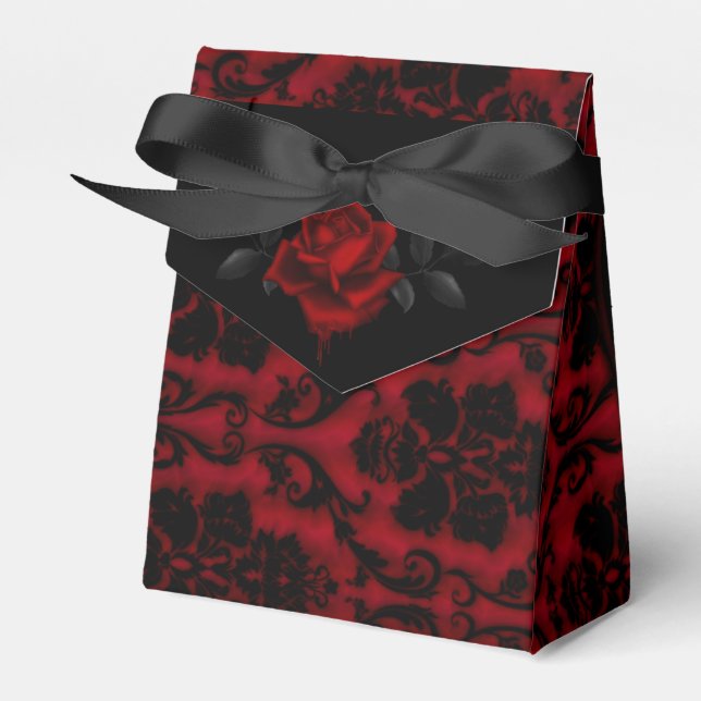 Dunkle Gotische Rose Geschenkschachtel (Vorderseite)