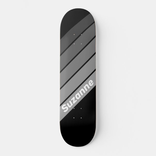 Dunkle Gradient mit Namen Skateboard (Vorderseite)