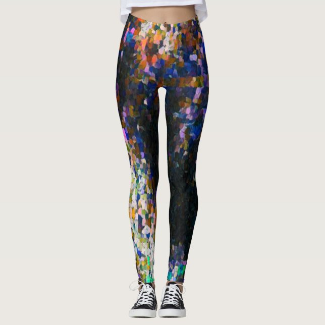 Dunkle Graffiti-Farben-Liebe-Leggings Leggings (Vorderseite)
