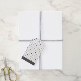 Dunkle Gray Graduation Caps und Diplommuster Geschenkanhänger