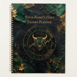 Dunkle grüne Farbe Grunge Bull Design Planer