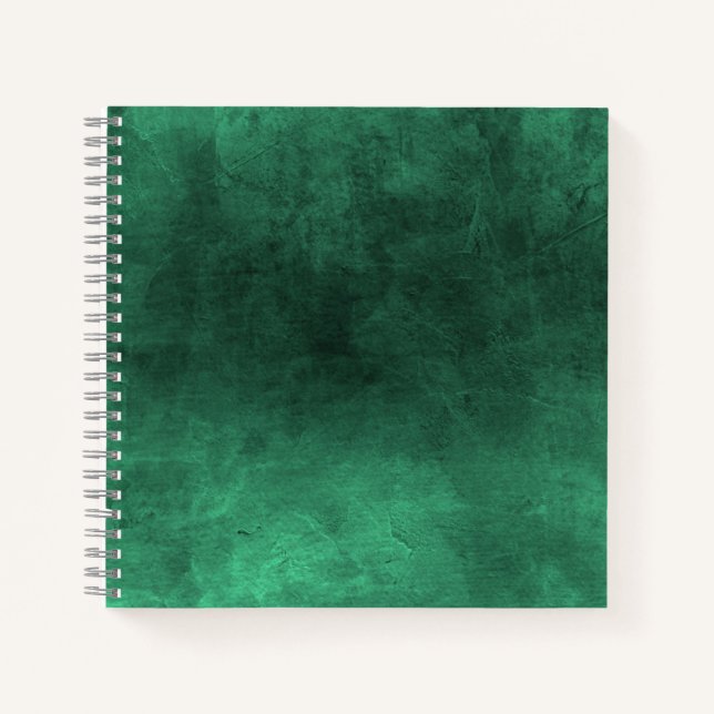 Dunkle Grunge - Grün Notizbuch (Vorderseite)