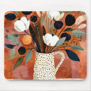 Dunkle Herbstzweige gesprenkelter Krug Mousepad