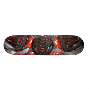 Dunkle Herzenabstrakter Skateboard