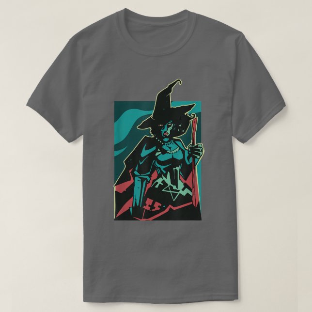 Dunkle Hexe mit einer dunklen Zauberei aus Broom 5 T-Shirt (Design vorne)