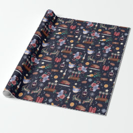 Dunkle Hexe Weihnachten Weihnachtswrapping Paper Geschenkpapier