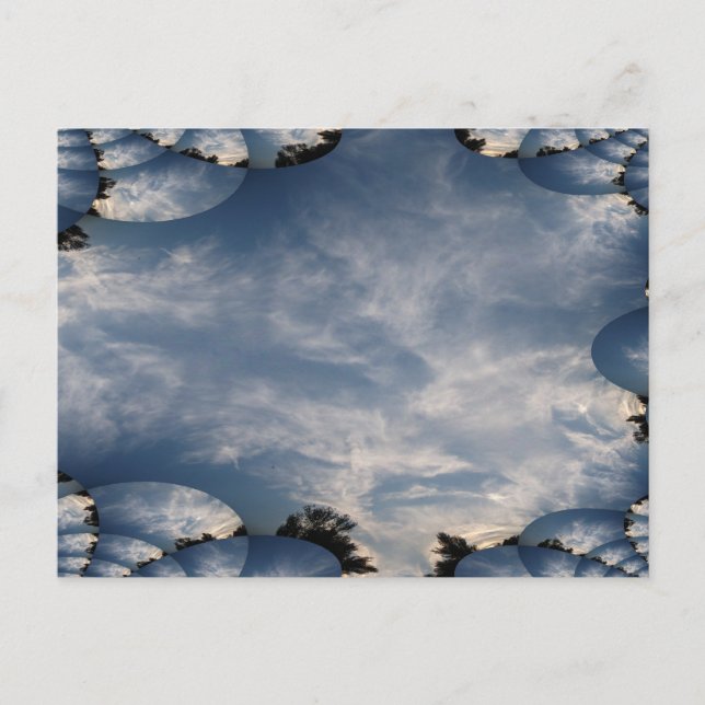 Dunkle Himmel mit einem Fraktal Postkarte (Vorderseite)
