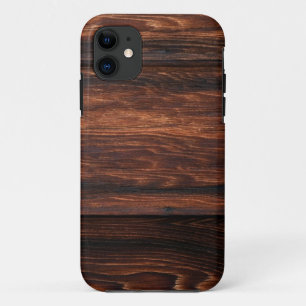 Dunkle hölzerne Platten Browns gedruckt Case-Mate iPhone Hülle