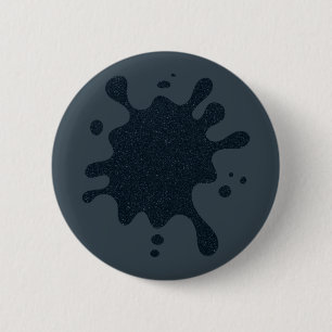 Dunkle Holzkohle-Tintenspritzer-Taste – Anpassbar Button