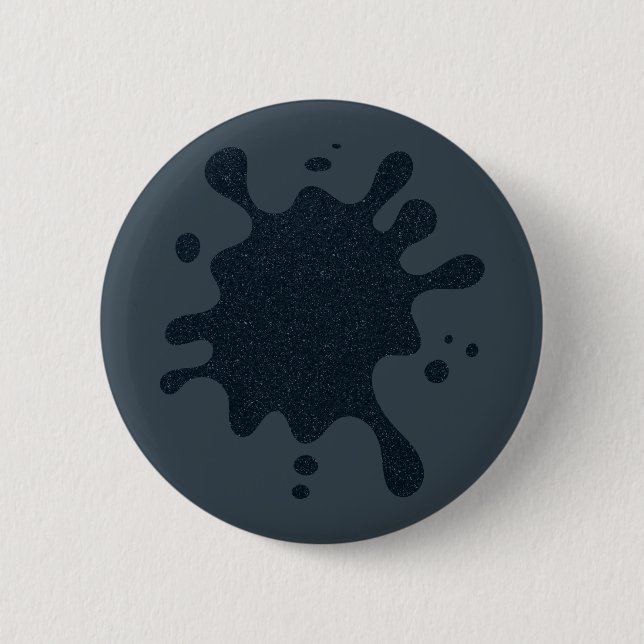 Dunkle Holzkohle-Tintenspritzer-Taste – Anpassbar Button (Vorderseite)