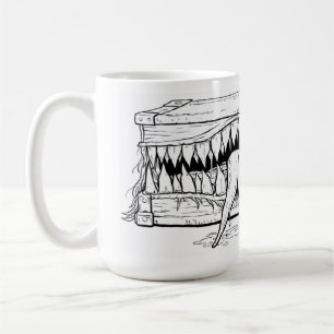 Dunkle Horror-Illustration – Surrealer Monster-Tor Kaffeetasse