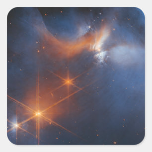 Dunkle Icy Molecular Cloud JWST Quadratischer Aufkleber