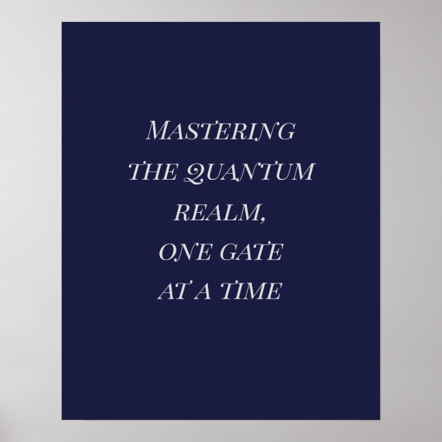 Dunkle Indigo-Silber-Playfair-Quantum-Kunst Poster (Vorne)