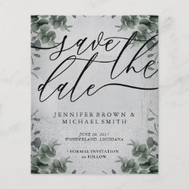 Dunkle Kalligrafie Eukalyptus Haushalt Sondertag Flyer