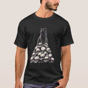 Dunkle Katze Schwarze Gotik T-Shirt