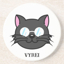 Dunkle Katze Schwarze Katze Gray Cat Tragen Brille