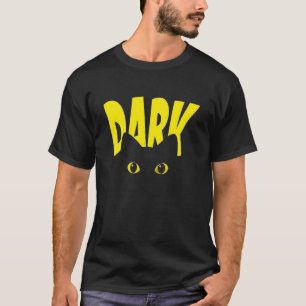 Dunkle Katzenaugen-Grafik-T-Shirt Lustige schwar T-Shirt
