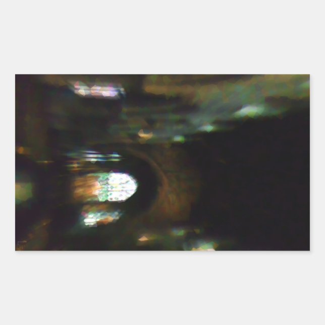 Dunkle Kirche Rechteckiger Aufkleber (Vorderseite)