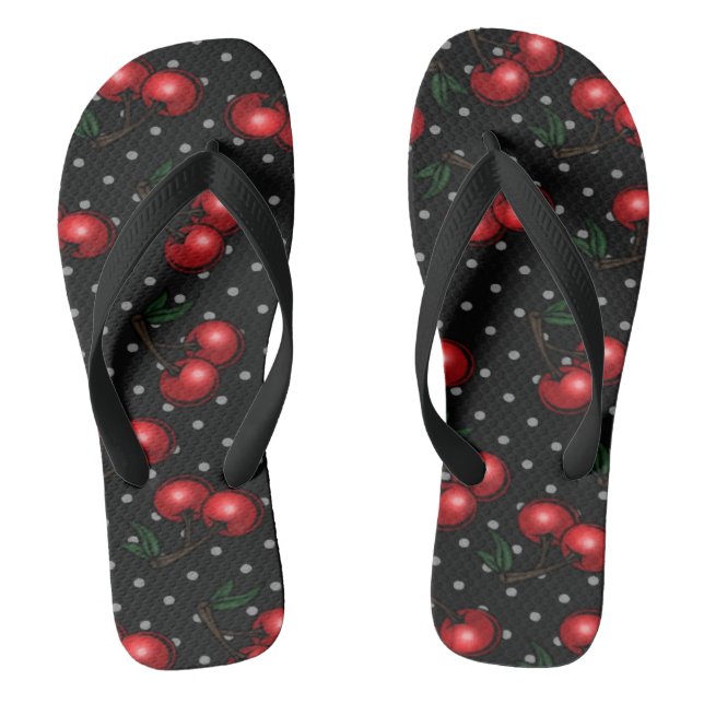 Dunkle Kirschen Flip Flops (Fußbett)
