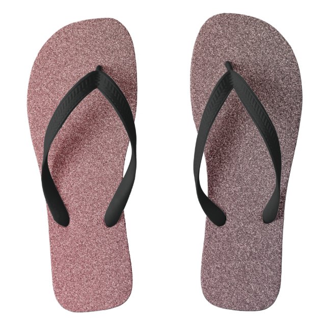 Dunkle Korallengraben, Glitzer, Paar Flip Flops (Fußbett)