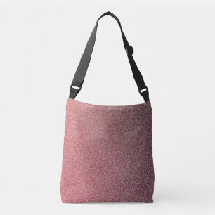 Dunkle Korallengradient-Glitzer Ganzkörpertasche Tragetaschen Mit Langen Trägern