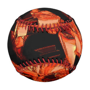 Dunkle Lachs oder Koralle zerstört, schwarzer Hint Baseball
