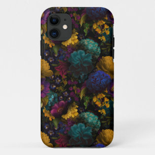 Dunkle, launische Blumen, antike Blumen Case-Mate iPhone Hülle