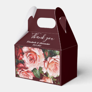 Dunkle, launische rosa und rote Rosen, marine Hoch Geschenkschachtel