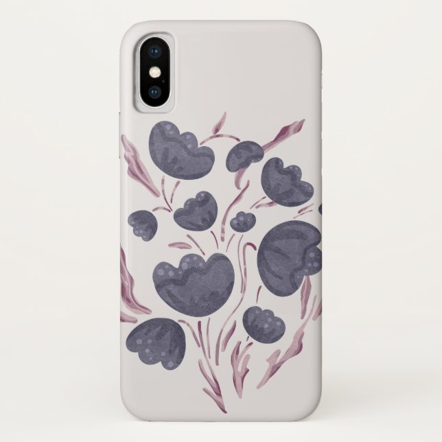 Dunkle Lila Blume Ästhetik Case-Mate iPhone Hülle (Rückseite)