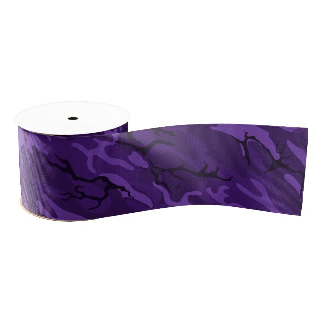Dunkle lila Camouflage Ripsband (Spule)
