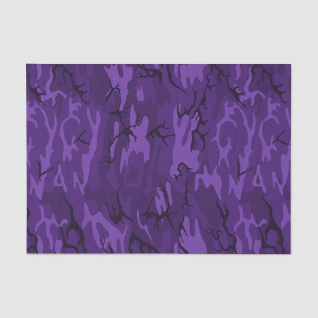 Dunkle Lila Camouflage Seidenpapier (Vorderseite)