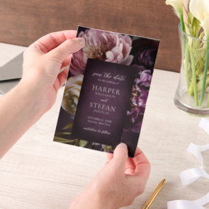 Dunkle lila Fine-Art-florale Hochzeit - Merken Sie