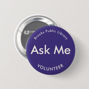 Dunkle Lila Frag-Me-Tasten für Freiwillige Button