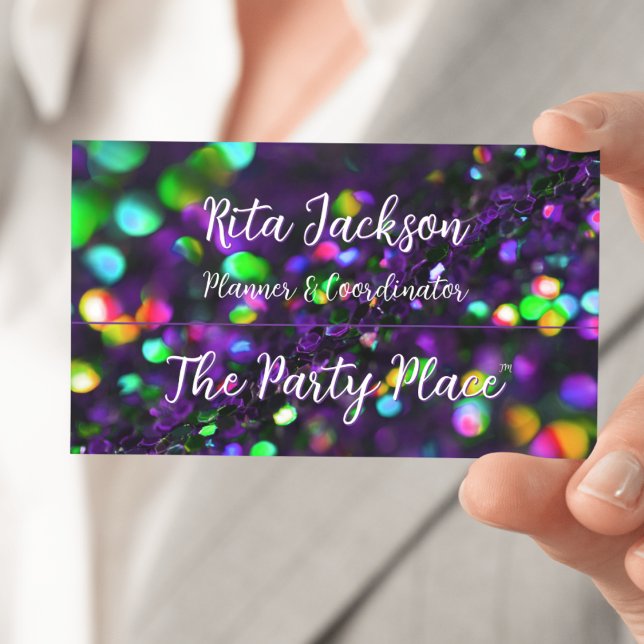 Dunkle Lila Funkeln Visitenkarte (Von Creator hochgeladen)