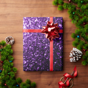 Dunkle Lila Imitate glänzen Glitzer Glitzern Geschenkpapier