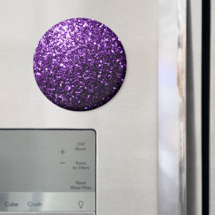 Dunkle Lila Imitate glänzen Glitzer Glitzern Magnet