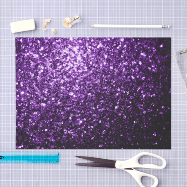 Dunkle Lila Imitate glänzen Glitzer Glitzern Seidenpapier (Handwerk)