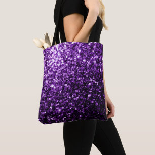 Dunkle Lila Imitate glänzen Glitzer Glitzern Tasche