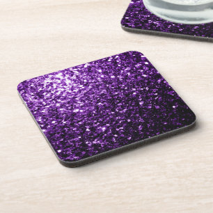 Dunkle Lila Imitate glänzen Glitzer Glitzern Untersetzer