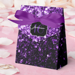 Dunkle Lila Imitate glänzenden Glitzer Glitzern Sw Geschenkschachtel
