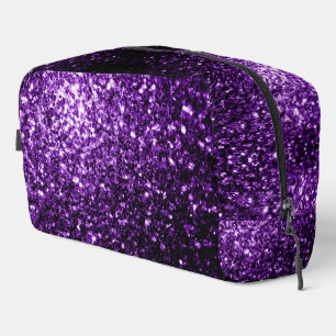 Dunkle lila Imitate Glitzer Glitzern Waschbeutel
