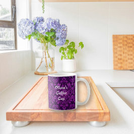 Dunkle Lila Kaskade (Multi-Muster) Kaffeetasse