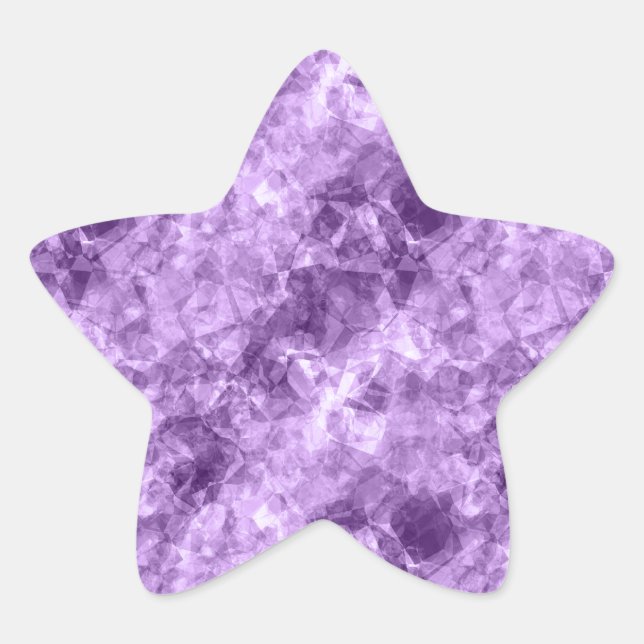 Dunkle Lila Krummstoff Textur Stern-Aufkleber (Vorderseite)