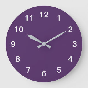 Dunkle Lila Minimalistische Acryl-Wanduhr Große Wanduhr