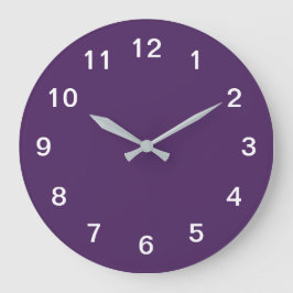 Dunkle Lila Minimalistische Acrylwand-Uhr Große Wanduhr