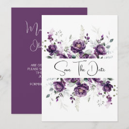 Dunkle, Lila Pflaumen, Save the Date