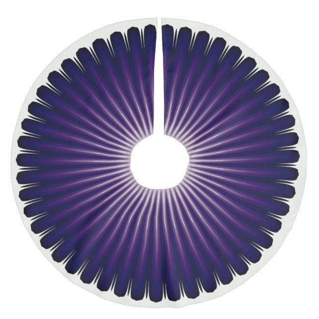 Dunkle Lila Sternexplosion Muster Weihnachtsbaumro Polyester Weihnachtsbaumdecke (Vorderseite)