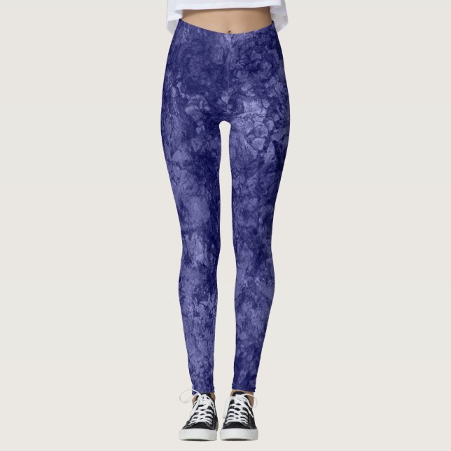 Dunkle lila violette Textur Texturtextur aus Wildl Leggings (Vorderseite)