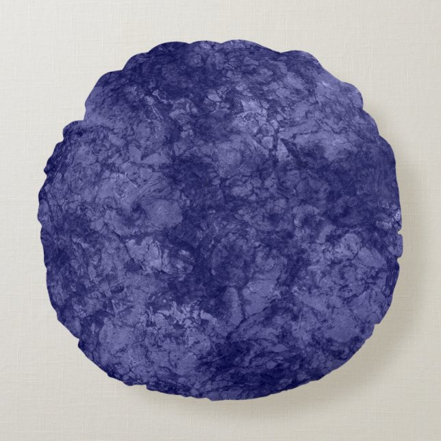 Dunkle lila violette Textur Texturtextur aus Wildl Rundes Kissen (Vorderseite)
